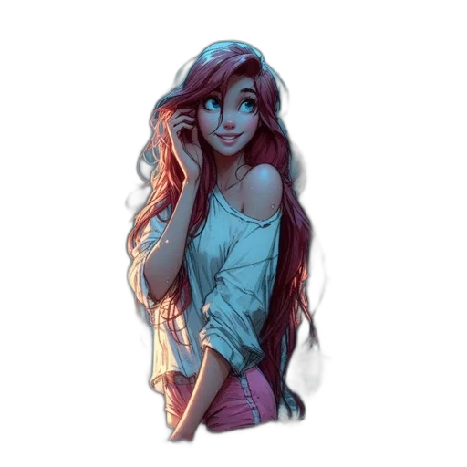 dress, face, hair, staff transparent PNG cut-out
