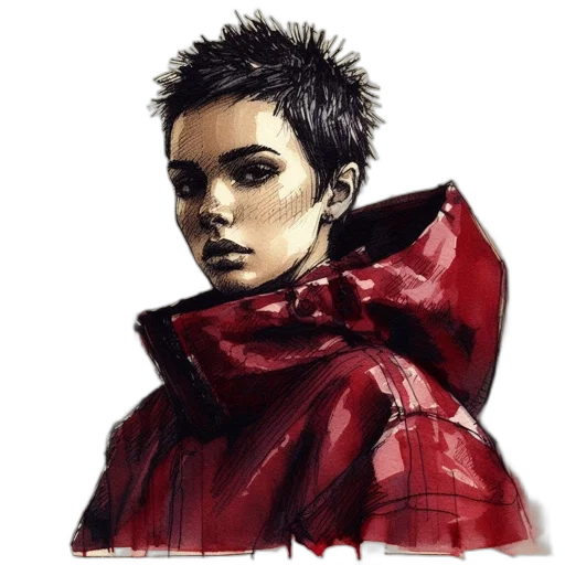 jacket, face, mask, weapon transparent PNG cut-out