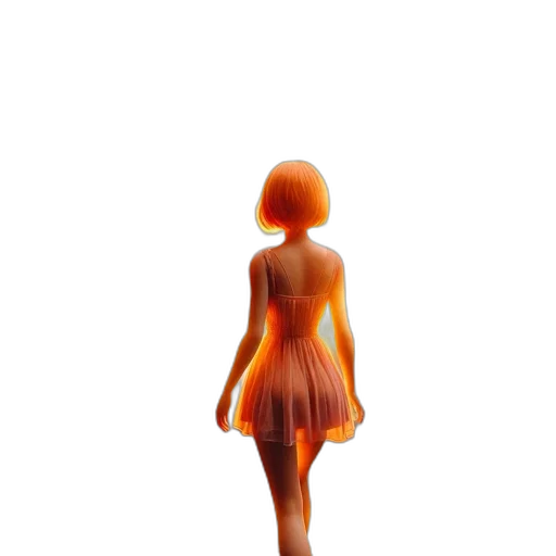 dress, hair, robot, creature transparent PNG cut-out