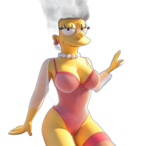 dress, robot, 3d render, concept art transparent PNG cut-out