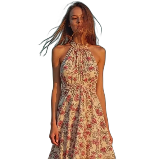 dress, earth tones, josie, high transparent PNG cut-out