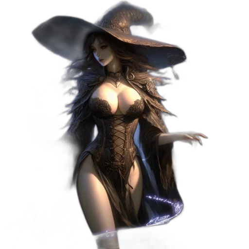 hat, dress, mask, staff transparent PNG cut-out