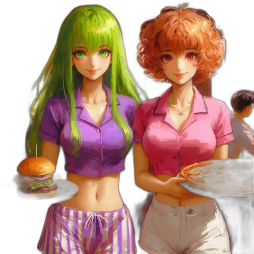food, concept art, 3d render, anime transparent PNG cut-out
