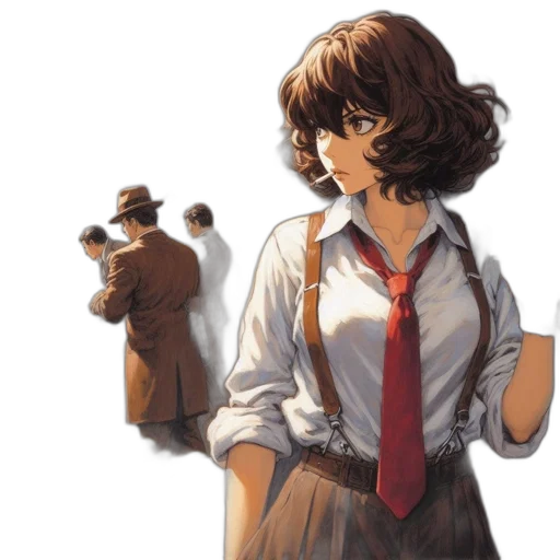 jacket, staff, dress, face transparent PNG cut-out