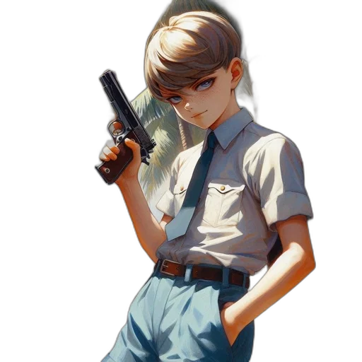 weapon, staff, jacket, animal transparent PNG cut-out