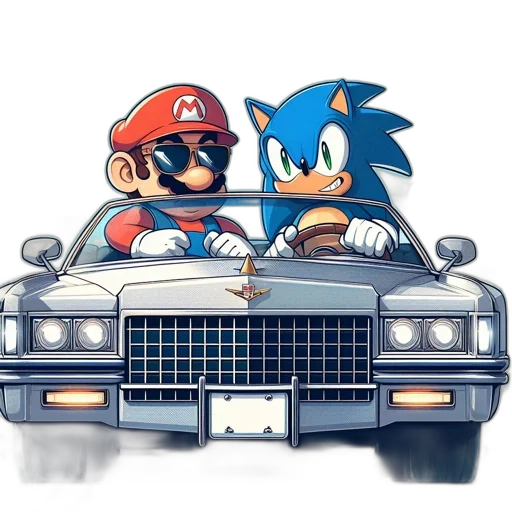 car, concept art, pixel art, comic book art transparent PNG cut-out