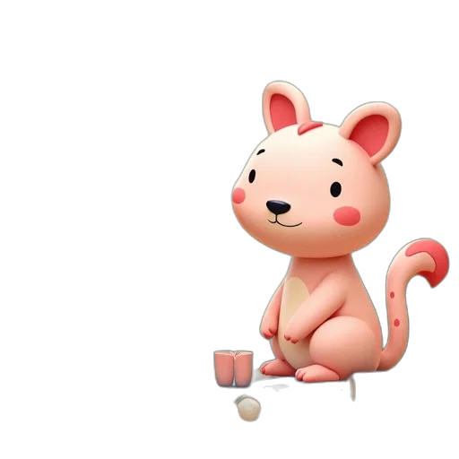 animal, food, staff, 3d render transparent PNG cut-out