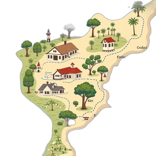 concept art, forest, map, kuta transparent PNG cut-out