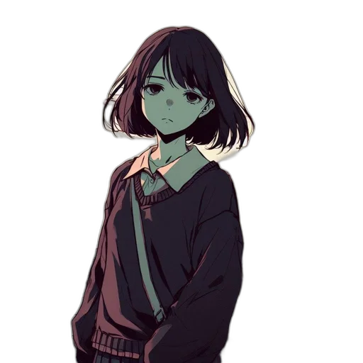 jacket, mask, staff, creature transparent PNG cut-out