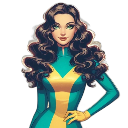dress, comic book art, cartoon, concept art transparent PNG cut-out