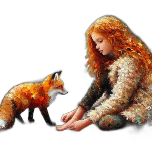 animal, oil painting, photorealistic, pixel art transparent PNG cut-out