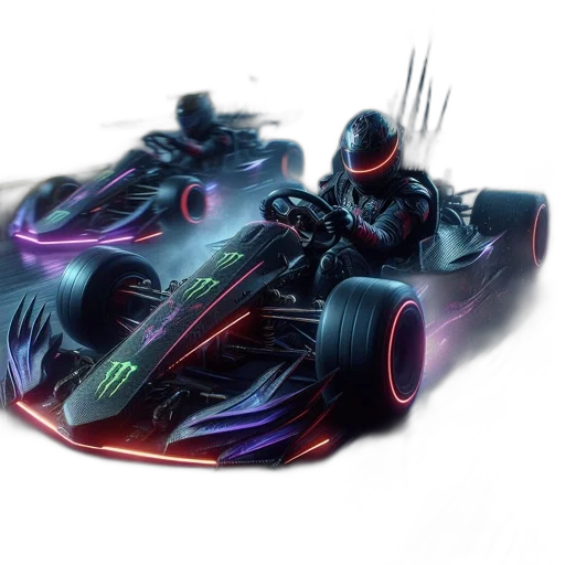 car, concept art, 3d render, cyberpunk transparent PNG cut-out