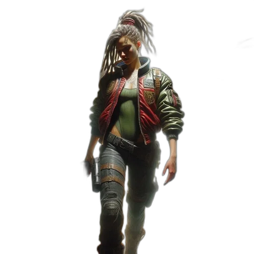 jacket, weapon, staff, concept art transparent PNG cut-out