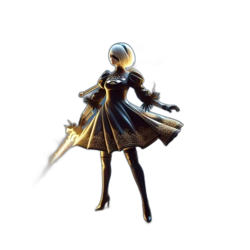 sword, staff, weapon, dress transparent PNG cut-out