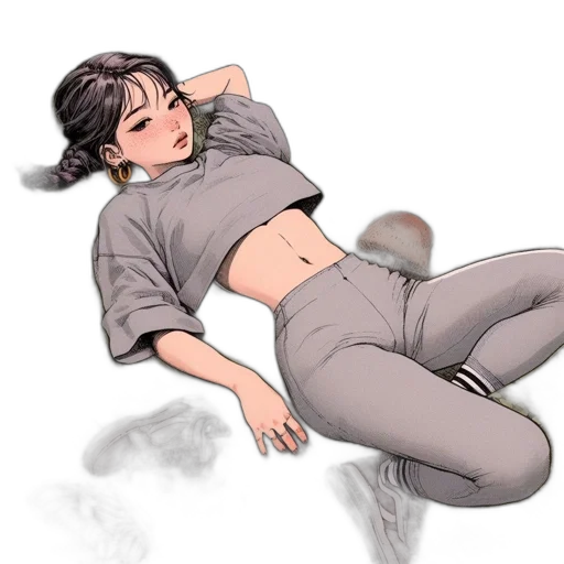 watercolor, concept art, anime, photorealistic transparent PNG cut-out