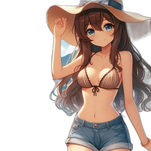 hat, dress, staff, weapon transparent PNG cut-out
