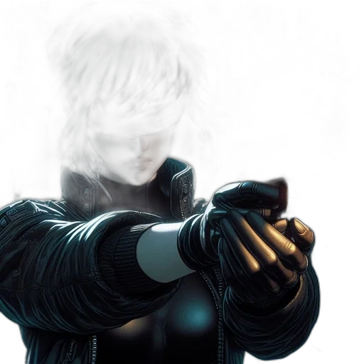 mask, jacket, weapon, robot transparent PNG cut-out