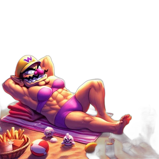 food, vaporwave, concept art, pixel art transparent PNG cut-out
