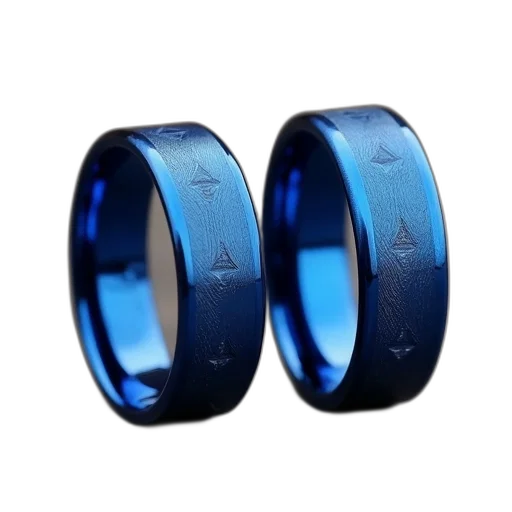 jewelry, 3d render, blue, two transparent PNG cut-out