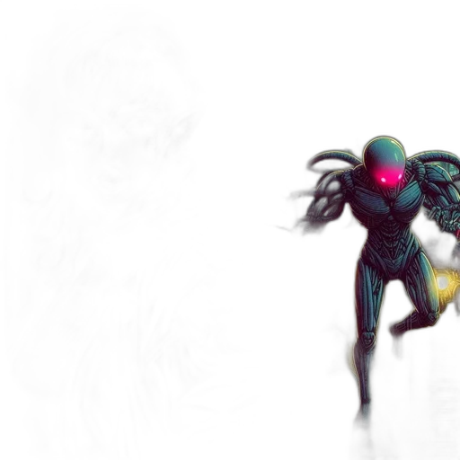robot, creature, weapon, mask transparent PNG cut-out