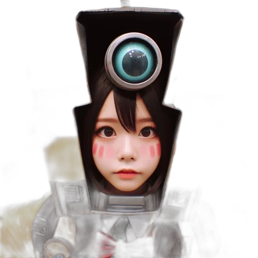 robot, face, mask, staff transparent PNG cut-out