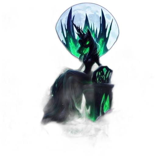 mask, creature, crown, staff transparent PNG cut-out