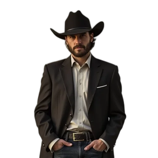 hat, jacket, staff, concept art transparent PNG cut-out