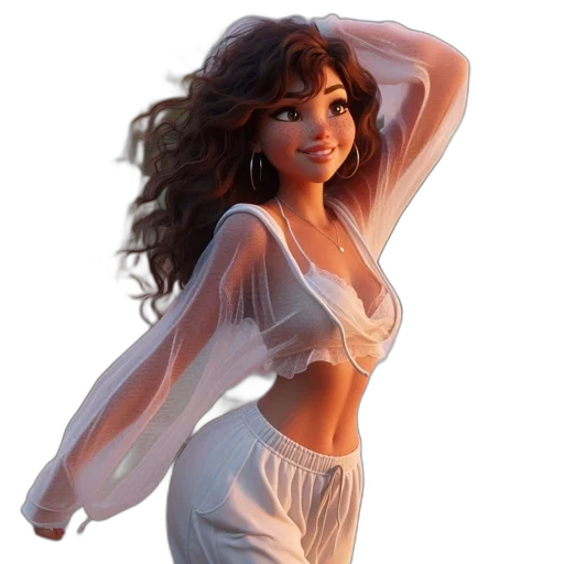 dress, concept art, photorealistic, 3d render transparent PNG cut-out