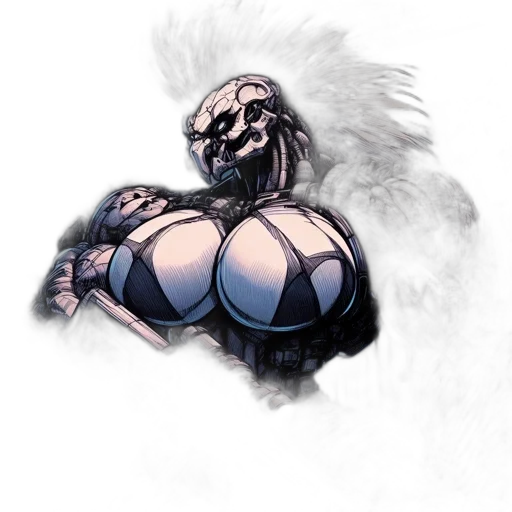 mask, creature, face, robot transparent PNG cut-out