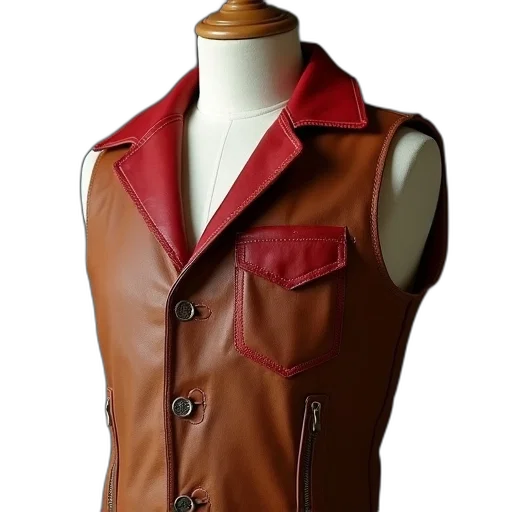 jacket, photorealistic, 3d render, red transparent PNG cut-out
