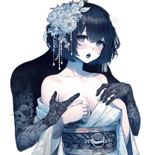 dress, jewelry, mask, creature transparent PNG cut-out