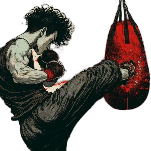 comic book art, photorealistic, concept art, martial transparent PNG cut-out