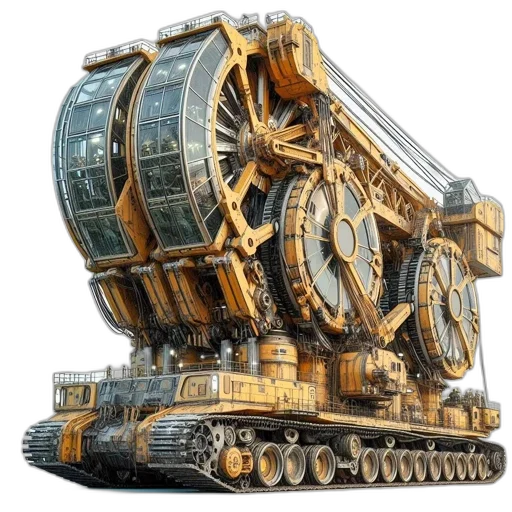 weapon, robot, car, 3d render transparent PNG cut-out