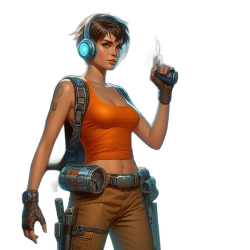 weapon, staff, jacket, concept art transparent PNG cut-out