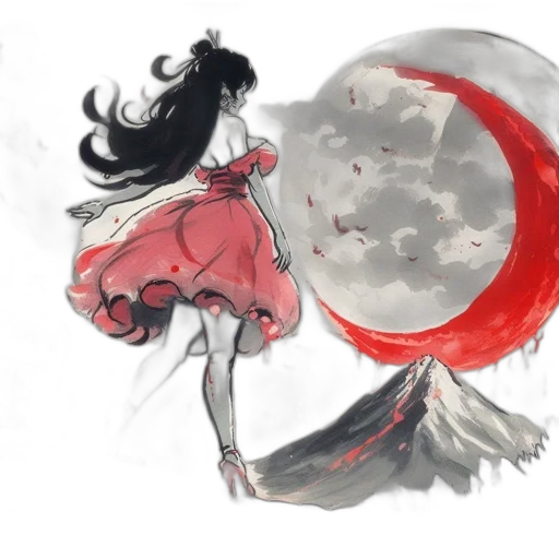 dress, concept art, watercolor, anime transparent PNG cut-out