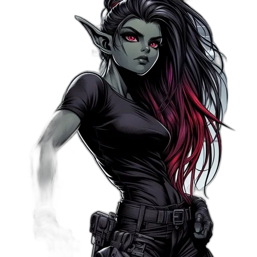 comic book art, concept art, fantasy art, cartoon transparent PNG cut-out