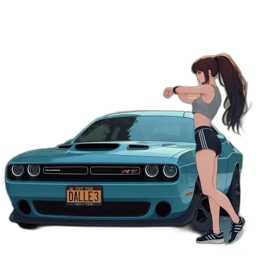 car, weapon, anime, photorealistic transparent PNG cut-out