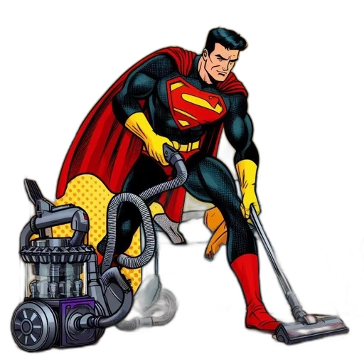robot, staff, weapon, comic book art transparent PNG cut-out