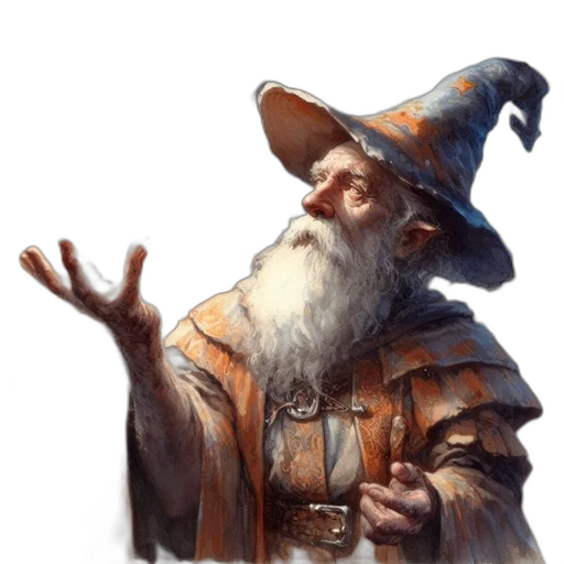 hat, staff, face, dragon transparent PNG cut-out