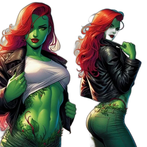 comic book art, concept art, fantasy art, green transparent PNG cut-out