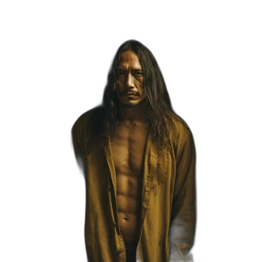 jacket, hair, creature, mask transparent PNG cut-out