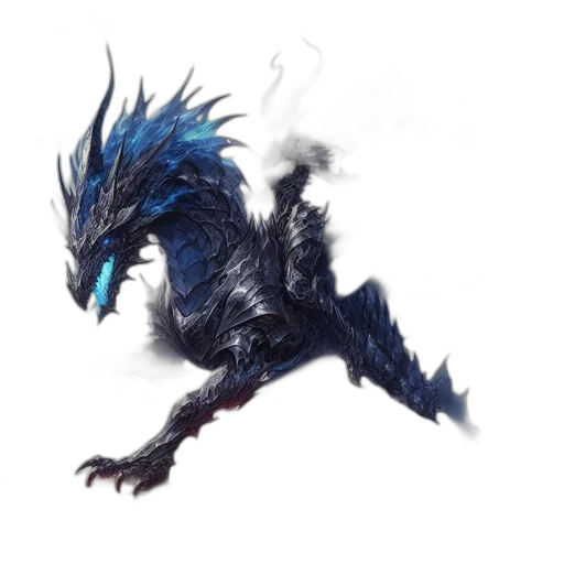 dragon, creature, animal, staff transparent PNG cut-out