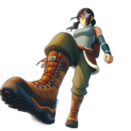 shoes, weapon, staff, jacket transparent PNG cut-out
