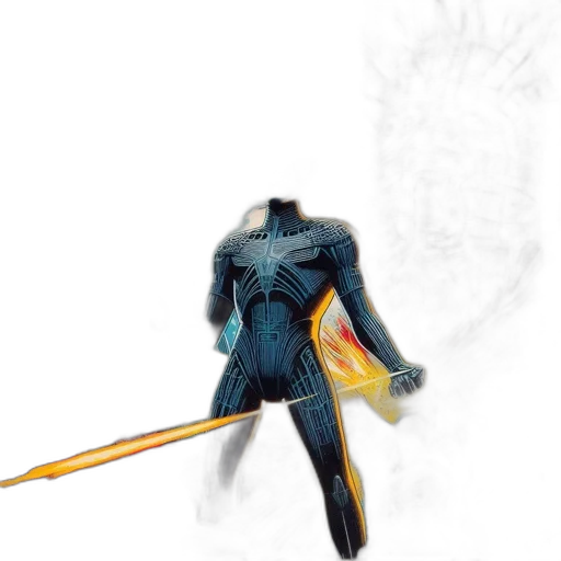 sword, staff, jacket, weapon transparent PNG cut-out