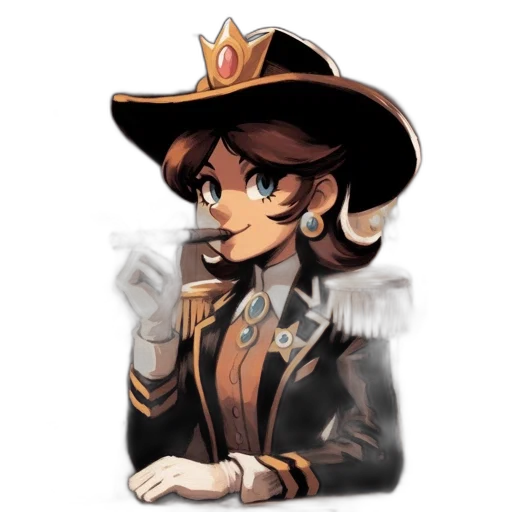 crown, hat, staff, jacket transparent PNG cut-out