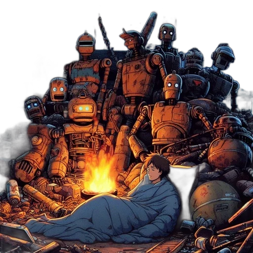 robot, concept art, comic book art, cyberpunk transparent PNG cut-out