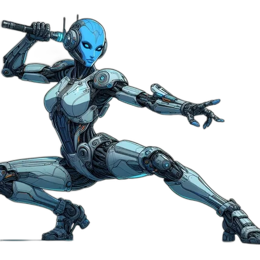 robot, weapon, concept art, comic book art transparent PNG cut-out