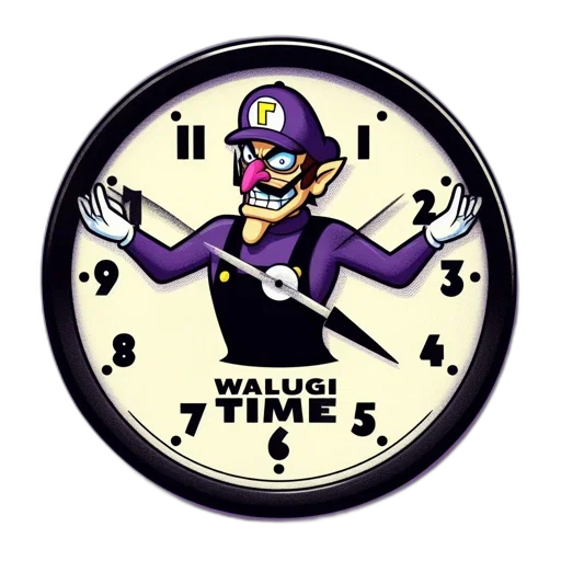 vaporwave, cartoon, unique, clock transparent PNG cut-out