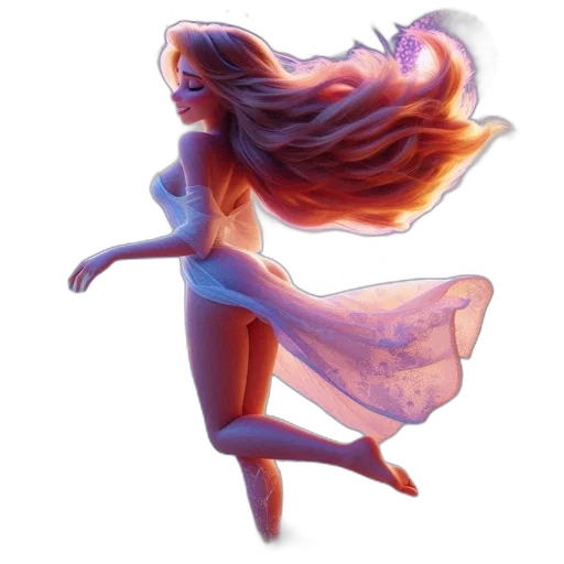 dress, hair, concept art, fantasy art transparent PNG cut-out