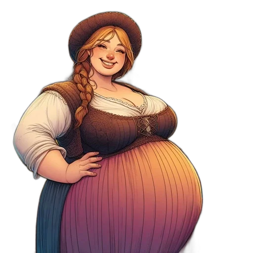 dress, hat, concept art, fantasy art transparent PNG cut-out